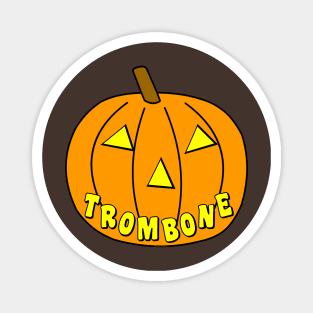 Trombone Halloween Pumpkin Magnet